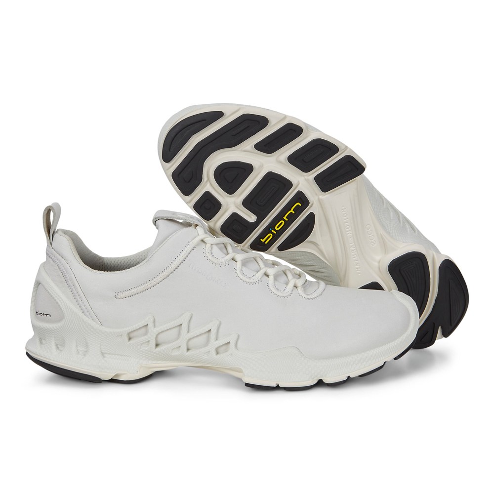 Mens Hiking Shoes - ECCO Biom Aex Low - White - 3905UDELH